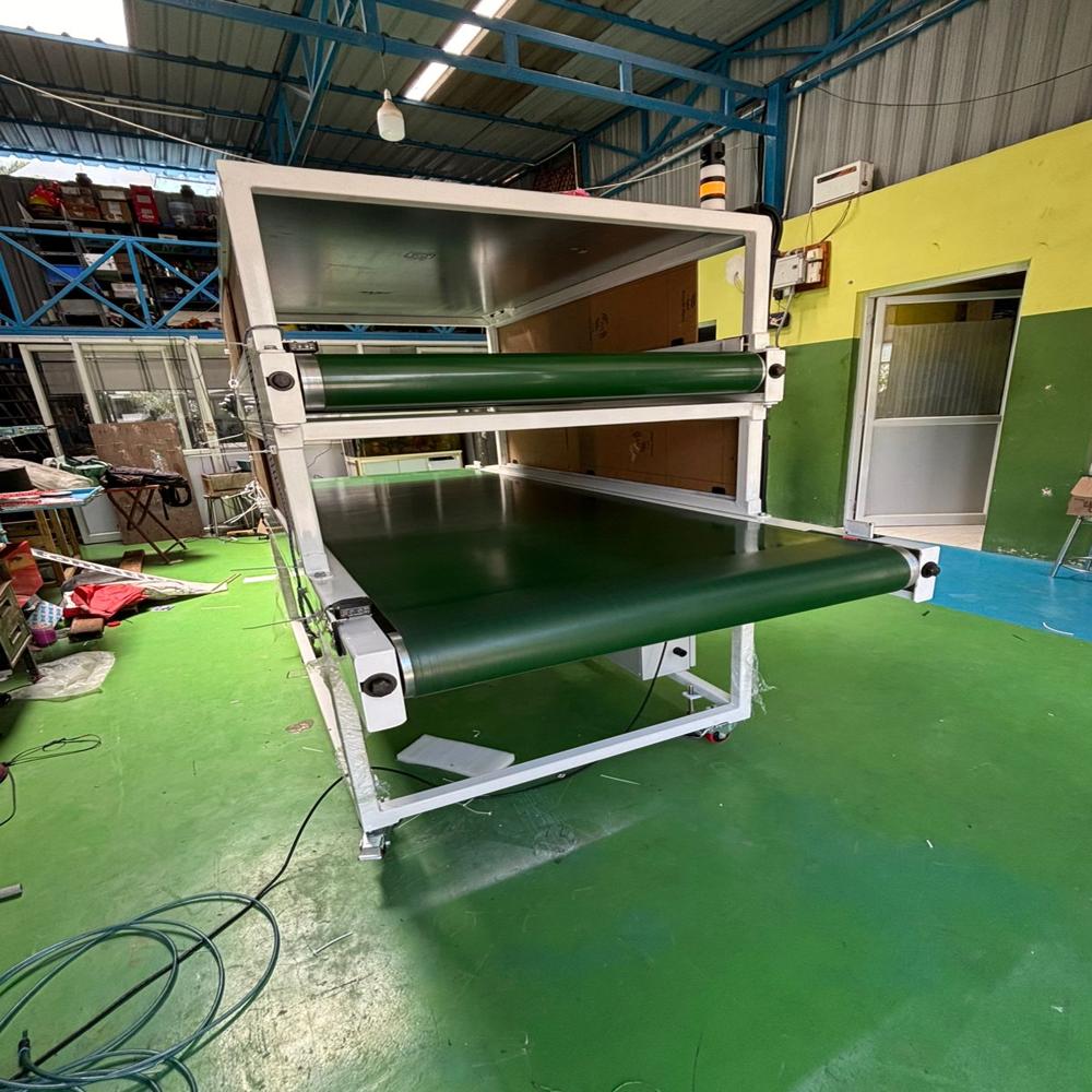 Orange Industrial Belt Conveyor