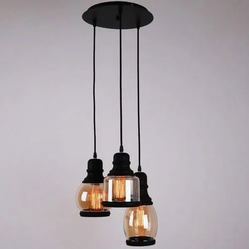 Polished Cage Type Ceiling Hanging Chandelier Light