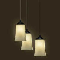 LED Type Ceiling Hanging Chandelier Lamps - Metal & Glass, Customized Sizes Available, Polished Finish, Electric LED Light Source | Elegant Home Illumination