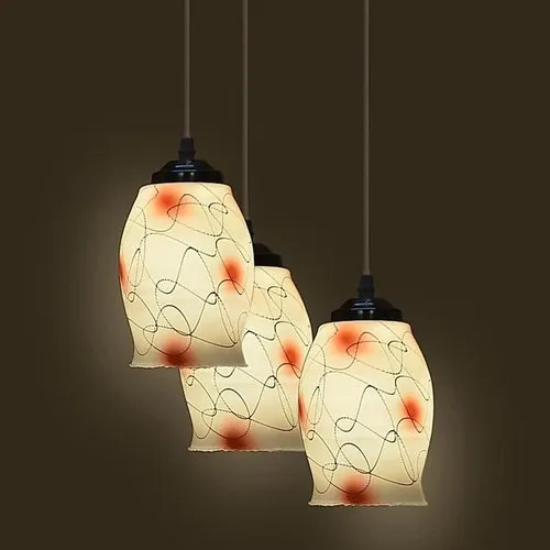 Glass Ceiling Chandelier Light - Finish: Polished