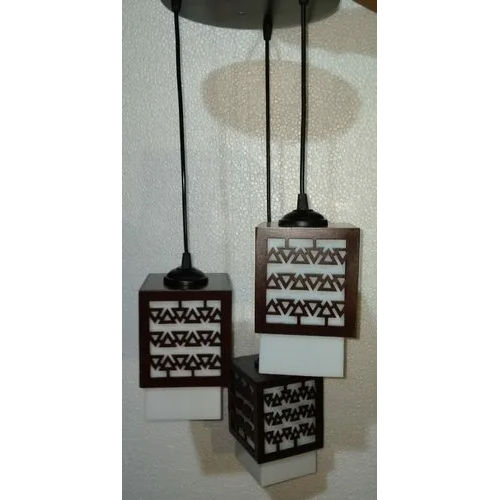 Polished Square Shaped Ceiling Hanging Light