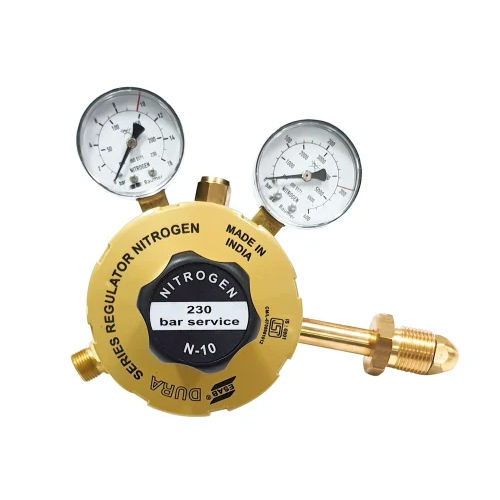 Dura Nitrogen Gas Regulator - Brass Material | Industrial Gas Equipment, Reliable and Durable Performance