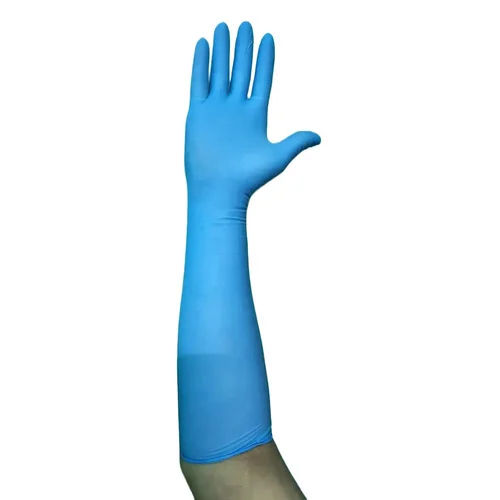 Blue Long Nitrile Gloves