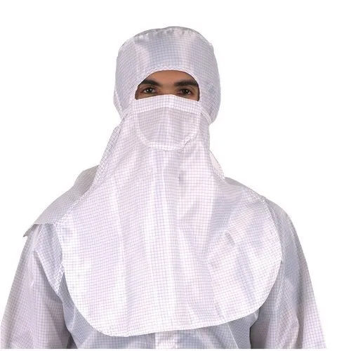 White Anti Static Clean Room Garments With Hood