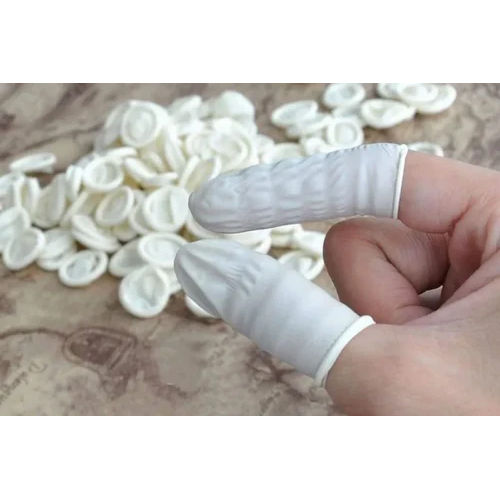 White Rubber Finger Cots