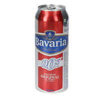 Bavaria 0% Alcoholic Original Flavour Drink - 0% Alcohol, Convenient Tinned Cans | Natural Ingredients, Refreshing Tasteless Beverage, Perfect for Social Gatherings
