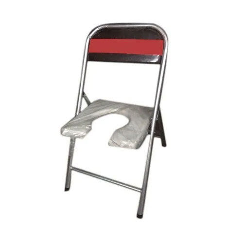 Iron Foldable Commode Chair