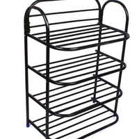 Handmade 4 Shelf Iron Shoe Rack
