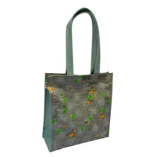 Green Printed Polyester Shopping Bag