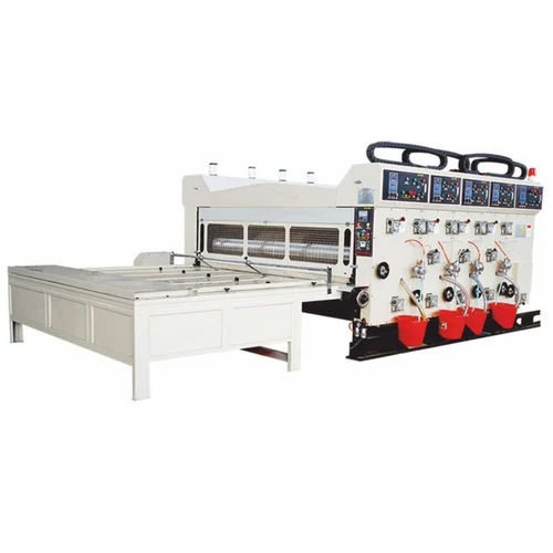 White Flexo Printer Slotter Chain Feeding Die Cutter Machine