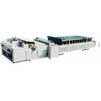 White Semi- Automatic Flute Laminator Machine