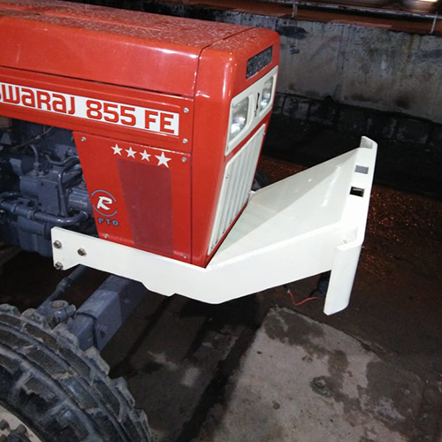 Metal Swaraj Tractor Bumper - Color: White