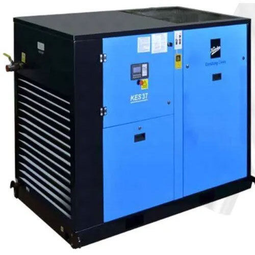 Blue-Black Industrial Air Compressor