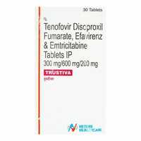 Trustiva Tablets Hetero - Medical Grade Hiv Treatment | Dry & Cool Storage, Dosage As Per Instructions, Tablet Appearance