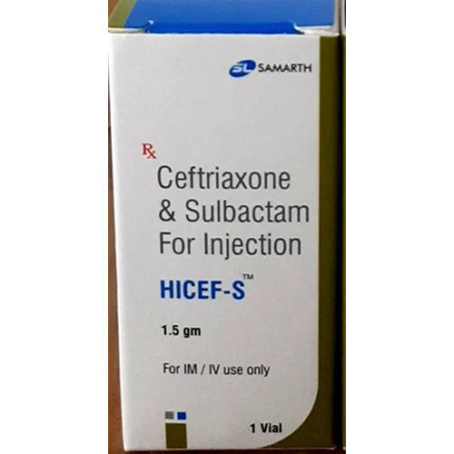 Ceftriaxone Sulbactam For Injection 1.5Gm Hicef-S Keep In A Cool & Dry Place