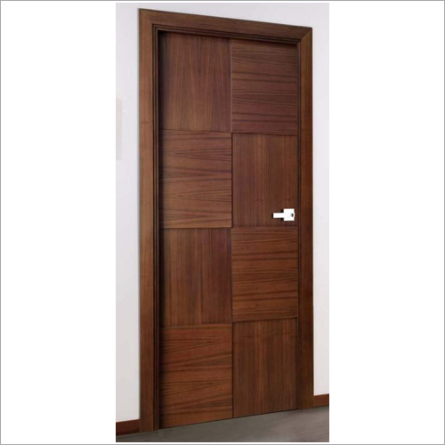 Interior Teak Veneers Door Design: Modern