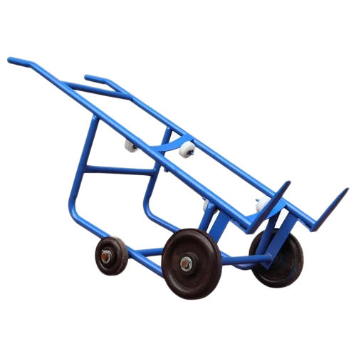 Blue Four Wheel Drum Trolley