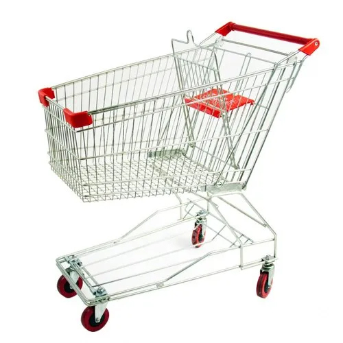 Sliver Stainless Steel Shopping Trolley