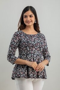 Rayon Printed Fancy Tops