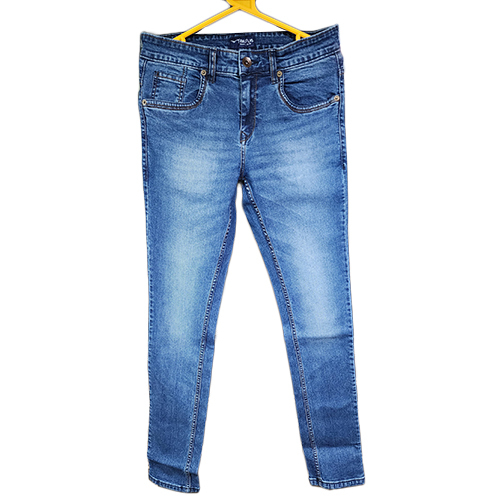 Washable Men Blue Faded Jeans