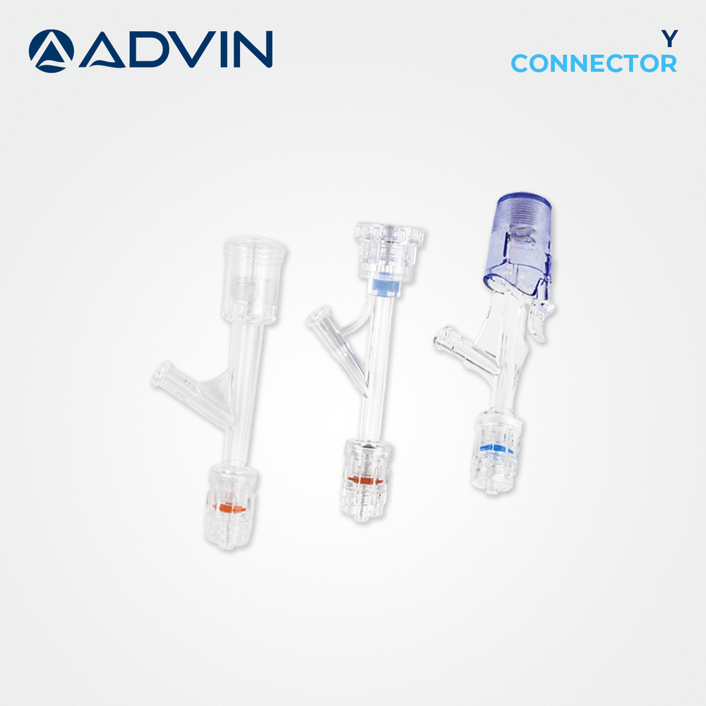 PTCA Y Connector - Manual Operation | Single-Handed Insertion Device with Hemostatic Valve Integrated Valve Opener and Push-Pull System