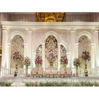 Party Decoration White Fiber Wedding Stage