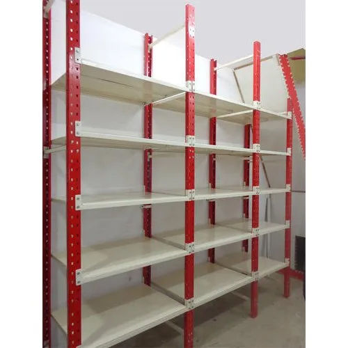 White Industrial Slotted Angle Rack