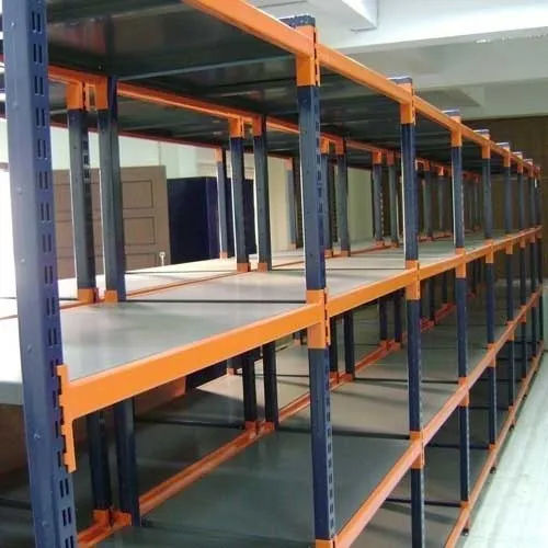 Blue And Orange Four Shelve Storage Rack