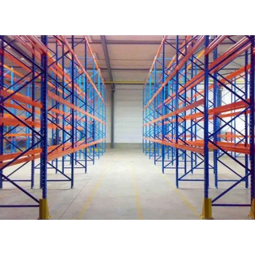 Industrial Warehouse Shelving - Color: Blue And Orange