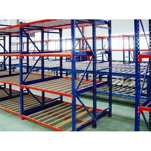 Blue And Orange Highrise Palletized Racks