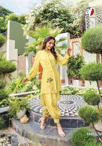 Designer Afghani Co-Ord Set with Handwork