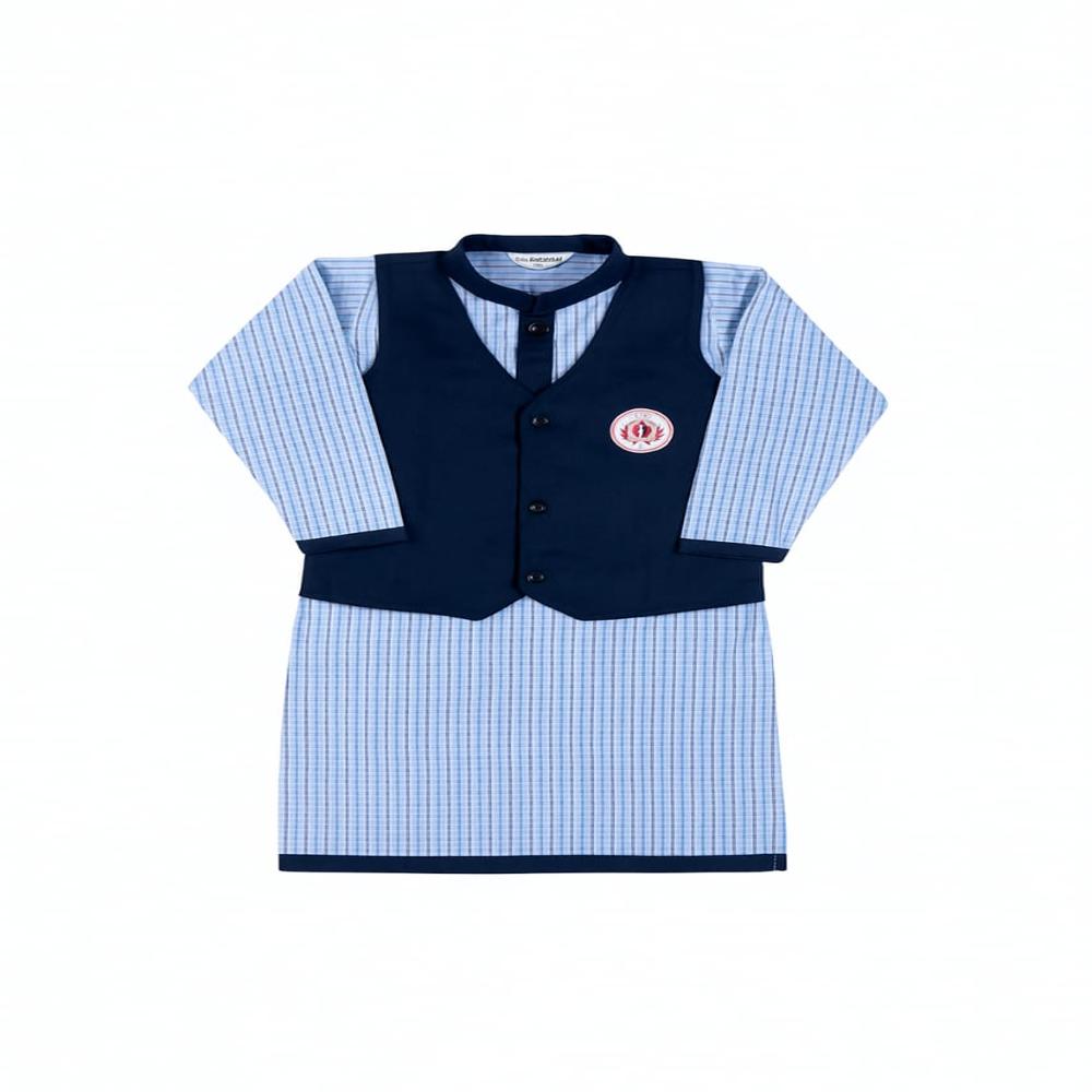 Suit Salwar School Uniform - Color: Blue & White