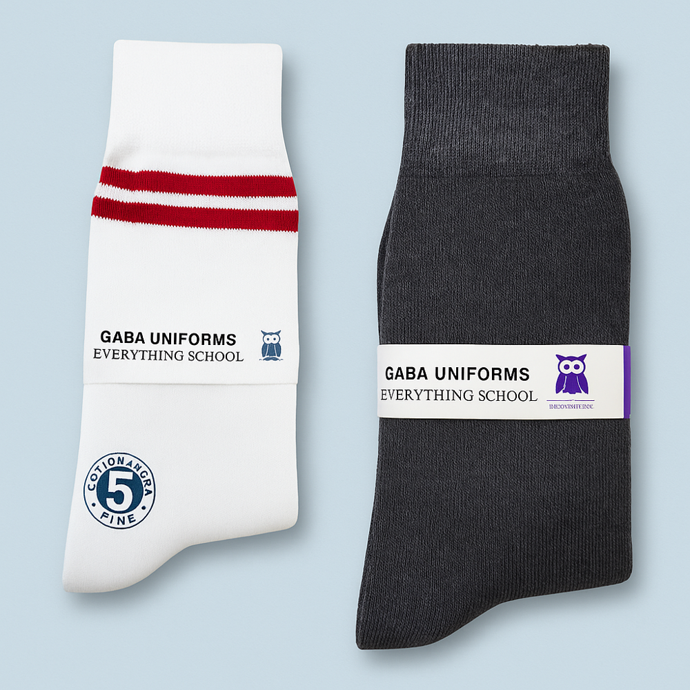 School Uniform Socks - Color: Dark Gray