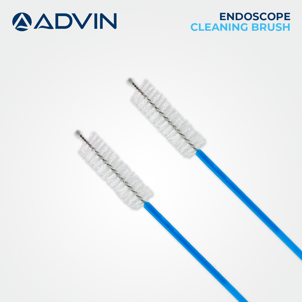 Endoscope Cleaning Brush - Manual Operation, Non-Slip Fluorescent Design | Effectively Cleans Endoscope Channels and Valves with Rounded Tip