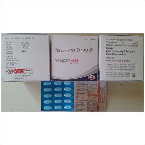 Novapara 650 Tablets (Paracetamol 650 Mg. Tablet) General Medicines