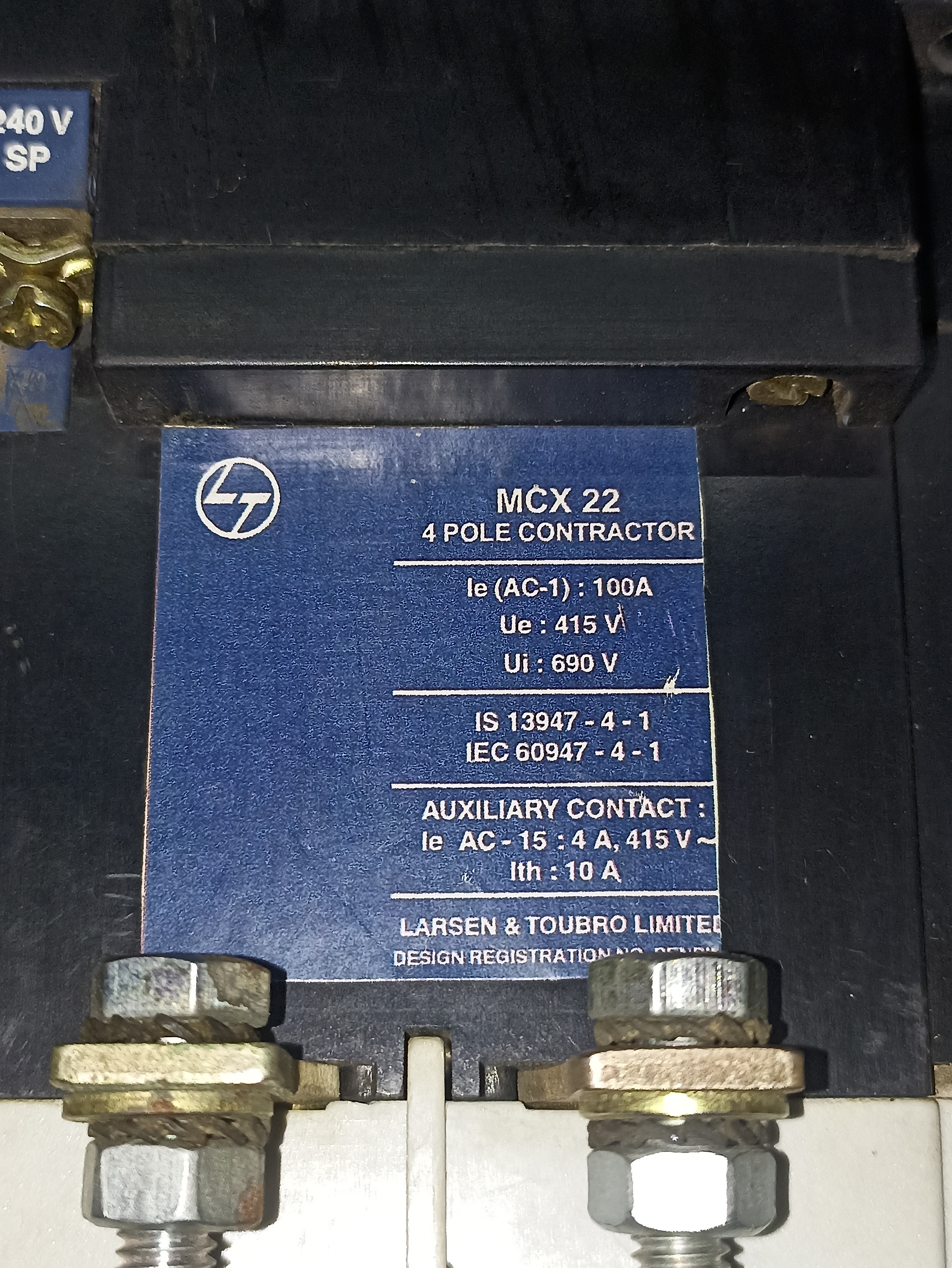 LT MCX-22 4-POLE CONTACTOR