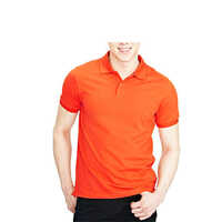 Orange Mens Polo T -shirt