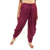 Red Women Dotted Print Patiala Salwar