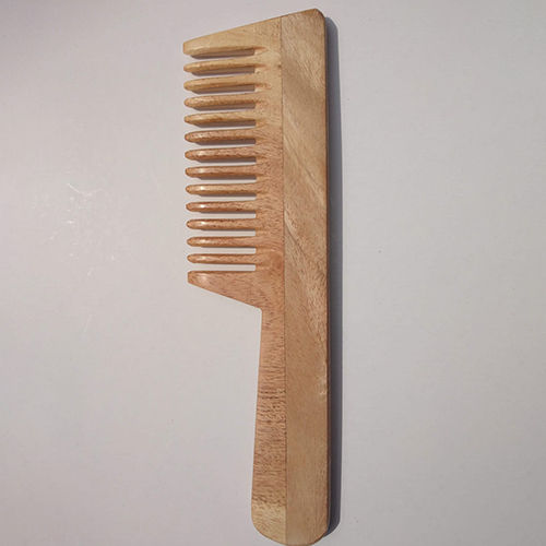 19 CM Neem Wood Handle Hair Comb