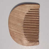 Wooden Beard Comb - Solid Brown Design | Unisex Grooming Tool For Setting Hair
