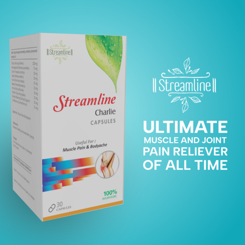 Ayurvedic CHARLIE CAPSULE - Herbal Formula for Muscle and Joint Pain Relief | Supports Recovery, Reduces Inflammation, Easy to Use