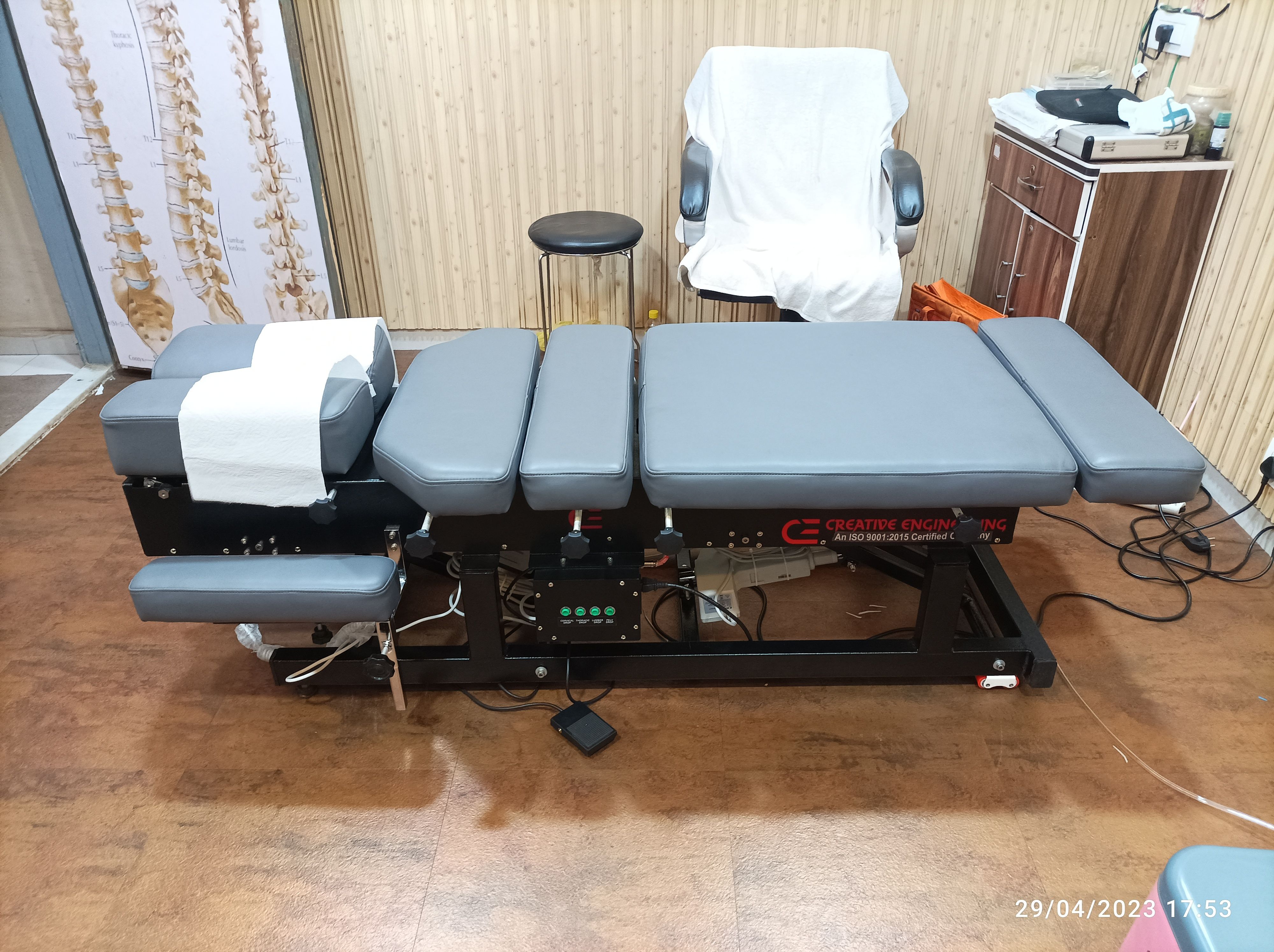 Chiropractic adjustment table