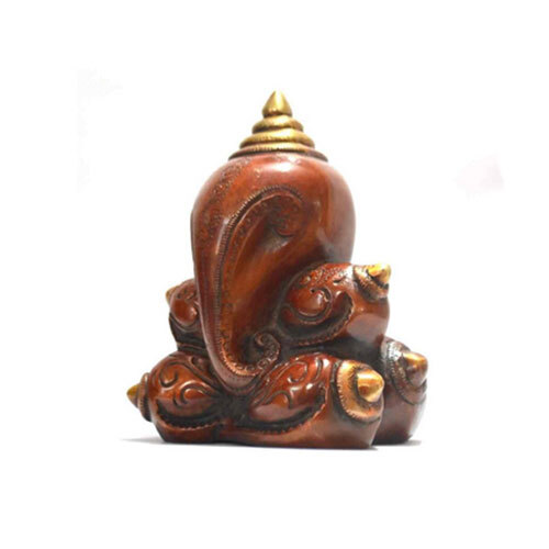 Craftvatika Conch Shaped Ganesha Idol