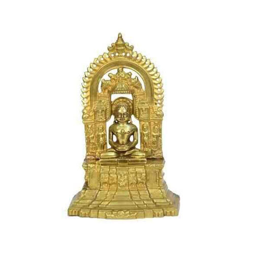 Vyomshop Unique Brass Jain Lord Mahavir Swami Art