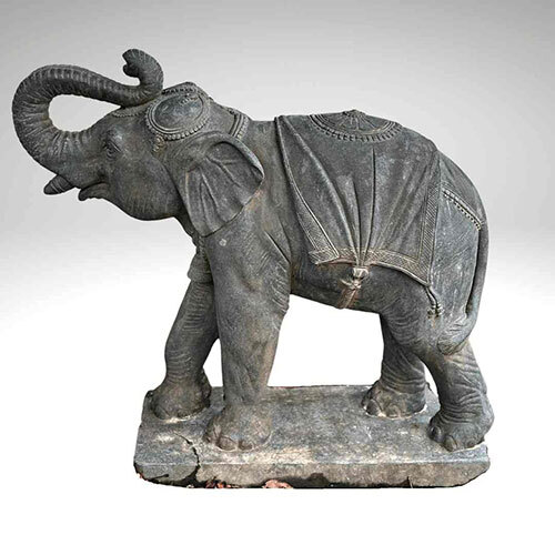 The Stone Studio Stone Elephant Garden Statue
