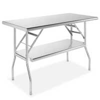 Stainless Steel Folding Table - Customizable Height And Length Specifications | Versatile For Commercial Applications, Multiple Sizes Available