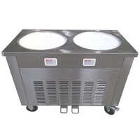 Silver Fried Ice Cream Roll Machine