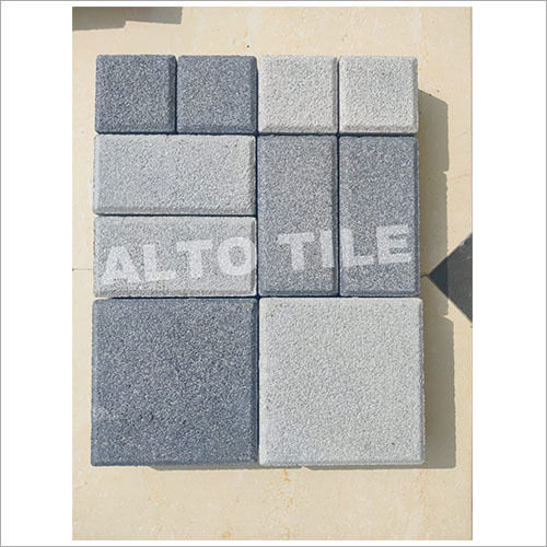 Grey And Black Alto Shot Blasted Paver Block 60 Mm