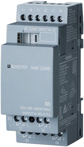 SIEMENS LOGO DM8 12 24R Exp mod 2 MW 4DI DO 6ED10551MB000BA2