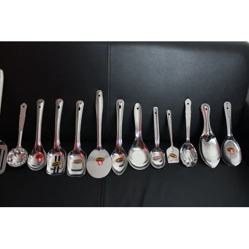 2/6/12pcs Stainless Steel Serving Spoon, Durable Eating Spoon, Cake Spoon,  Ice Cream Spoon, Catering Spoons For Buffet Banquet Afternoon Tea, Kitchen